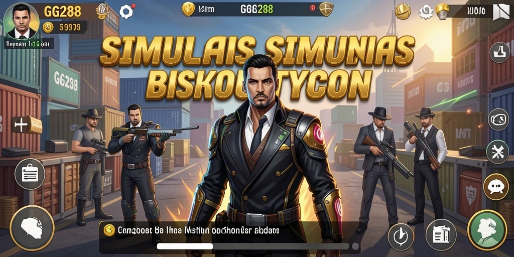 Tampilan utama gameplay GG288 saat membangun bisnis Tycoon.