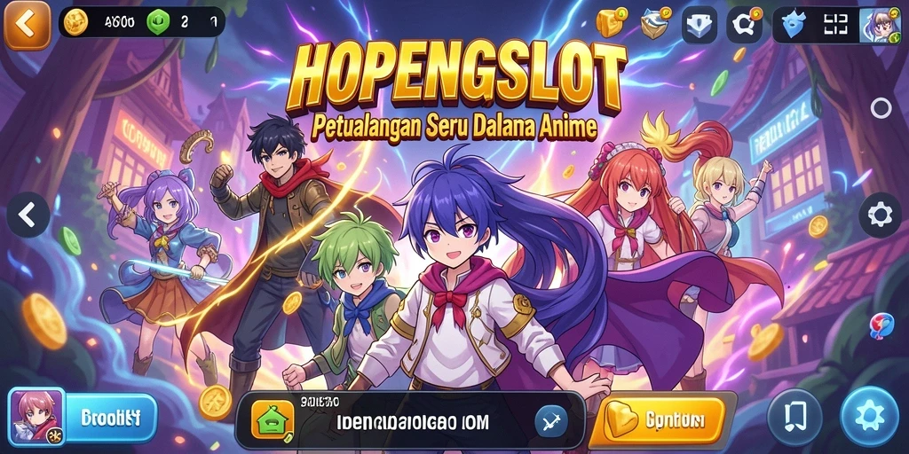 Tampilan seru gameplay HOPENGSLOT dengan karakter Anime favorit.