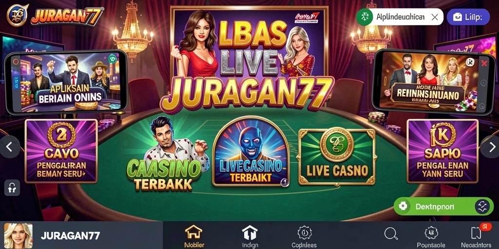 Screenshot gameplay JURAGAN77 menampilkan suasana kasino yang mendebarkan.