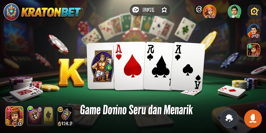 Tampilan menarik gameplay domino KRATONBET yang mengasyikkan.