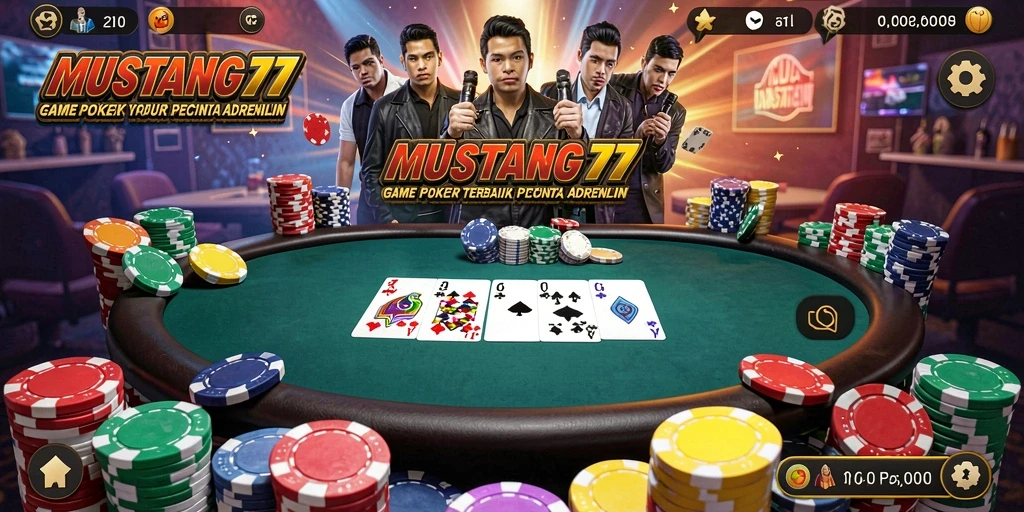 Screenshot gameplay Poker dari MUSTANG77 yang penuh aksi.