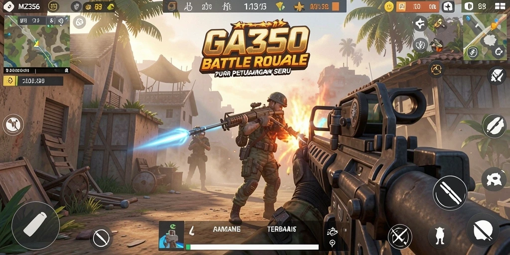 Gameplay seru MZ356 dalam pertempuran Battle Royale.