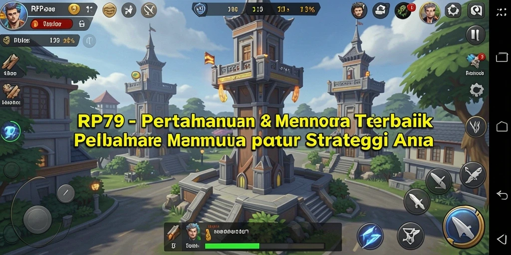 Tampilan menakjubkan dari gameplay Tower Defense RP79.
