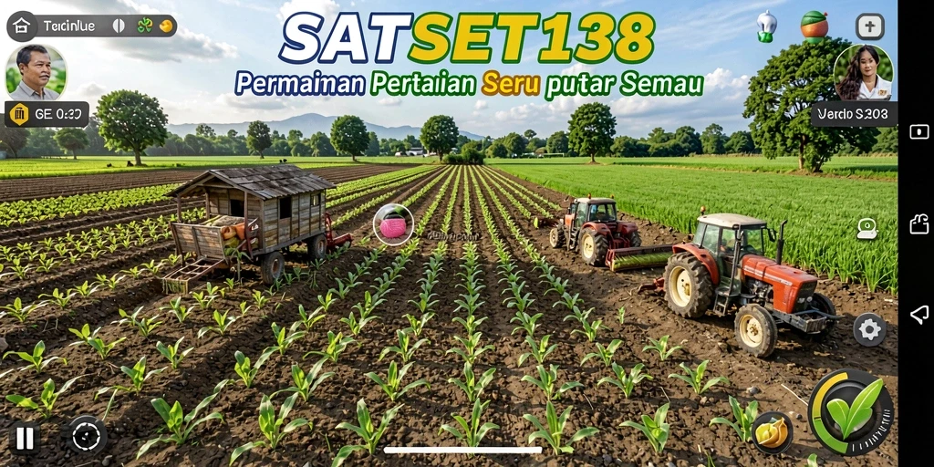 Tampilan gameplay menarik di SATSET138 dengan berbagai aktivitas pertanian.