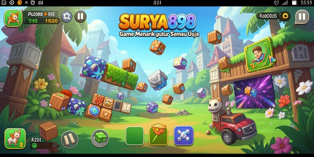 Tampilan gameplay SURYA898 dengan berbagai teka-teki menantang.