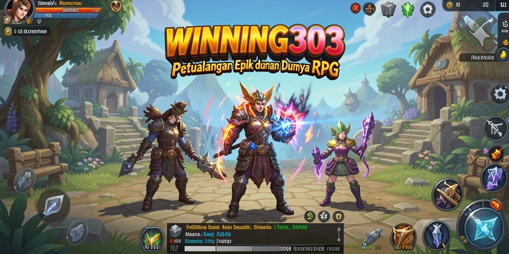 Screenshot gameplay WINNING303 menampilkan pertempuran seru dengan karakter unik.