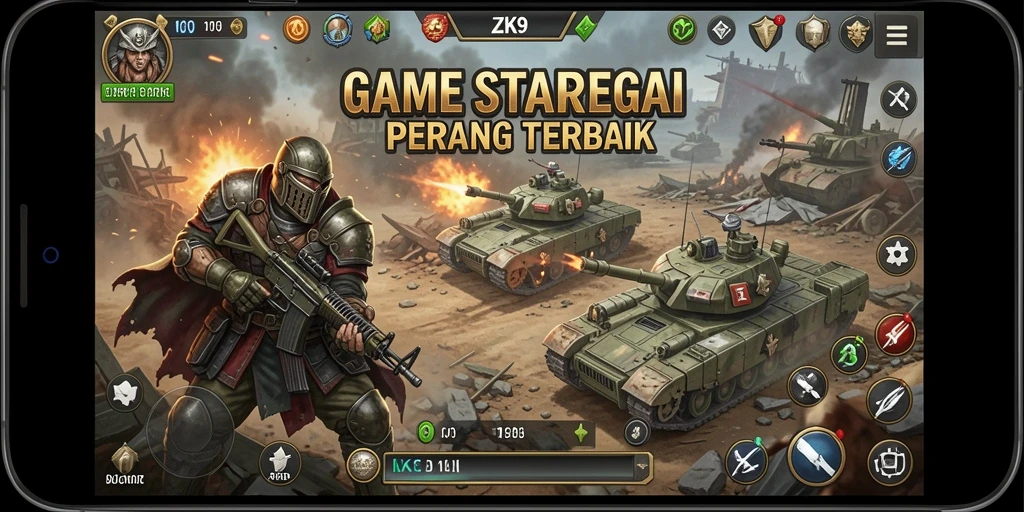 Screenshot gameplay ZK9 dengan aksi pertempuran yang mendebarkan.